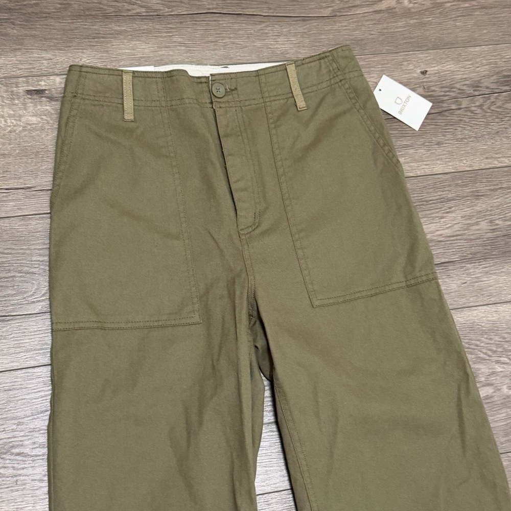 Brixton Vancover Pant in Military Olive Green Womens 100% Cotton Size 27 NWT - Picture 4 of 10